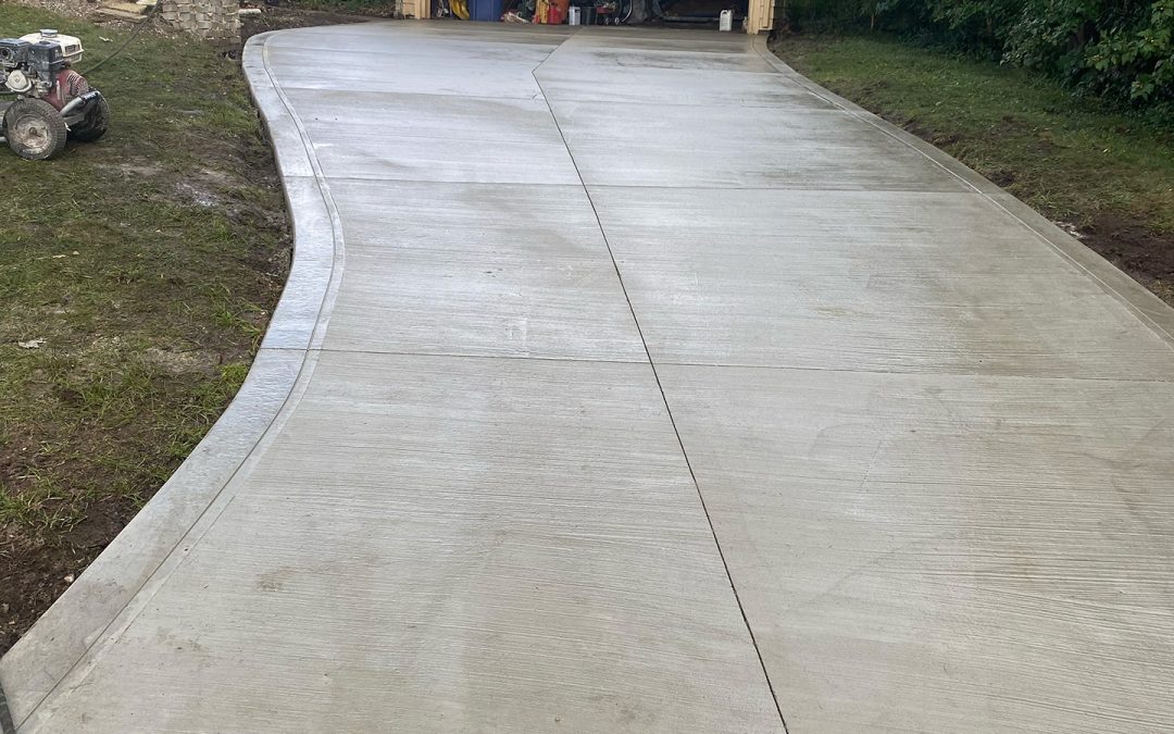 Professional concrete driveway by OAX Construction in Kalamazoo